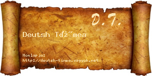 Deutsh Tímea névjegykártya