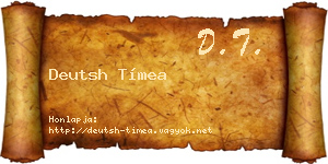 Deutsh Tímea névjegykártya
